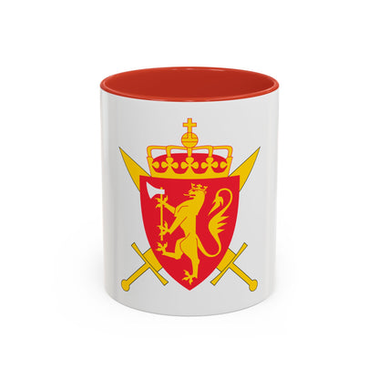 Coat of arms of the Norwegian Armed Forces - Accent Coffee Mug