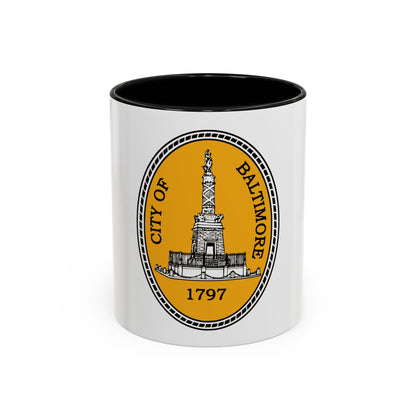 Seal of Baltimore Maryland - Accent Coffee Mug