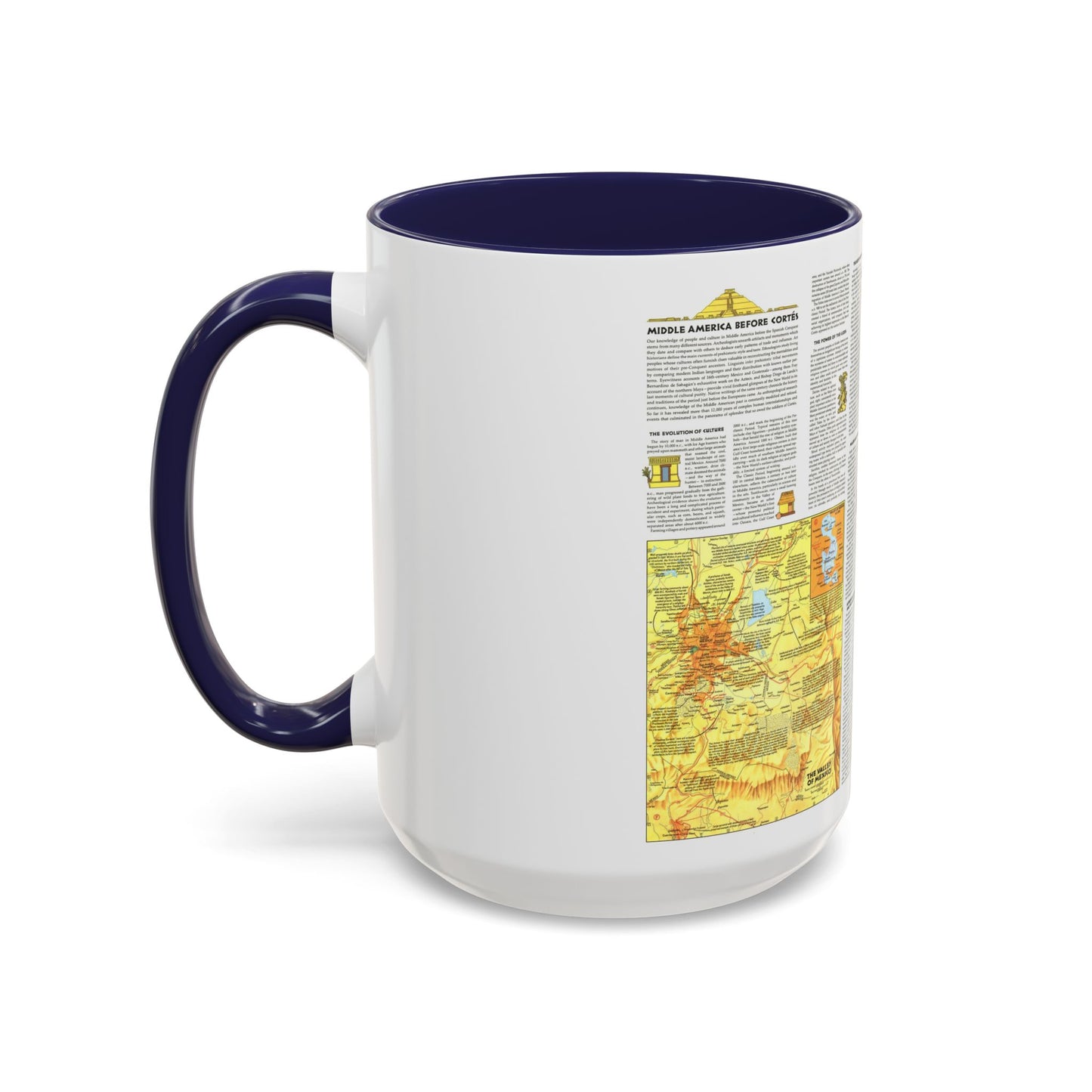 Central America - Archeological Map 2 (1968) (Map) Accent Coffee Mug