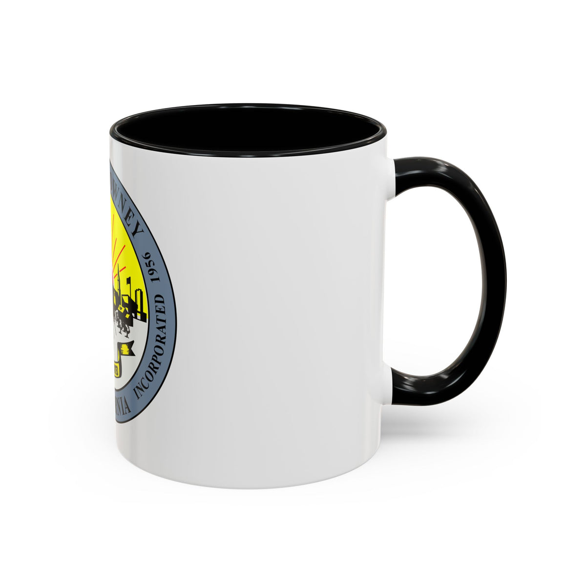 Seal of Downey California - Accent Coffee Mug