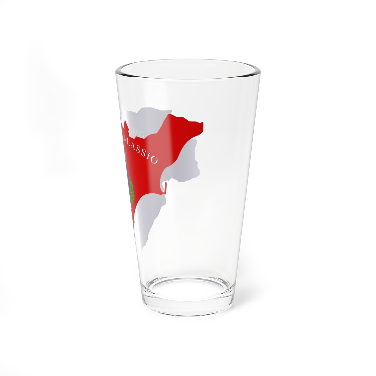 Flag map of Alassio (Italy) Pint Glass 16oz