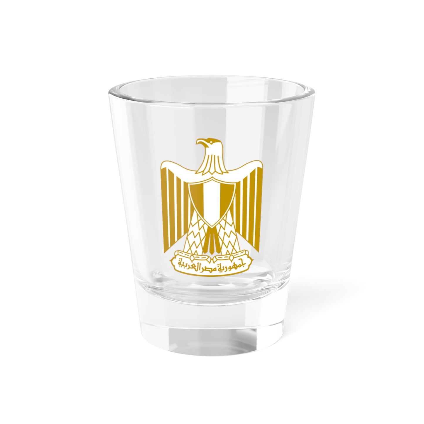 Coat of arms of Egypt (on flag) - Shot Glass 1.5oz