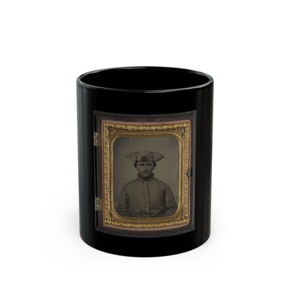 Private Thomas Green Of Co. B, 11th Massachusetts Infantry Regiment In Uniform (U.S. Civil War) Black Coffee Mug