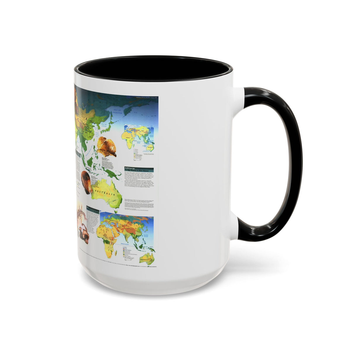 World Map - Dawn of Humans (1997) (Map) Accent Coffee Mug