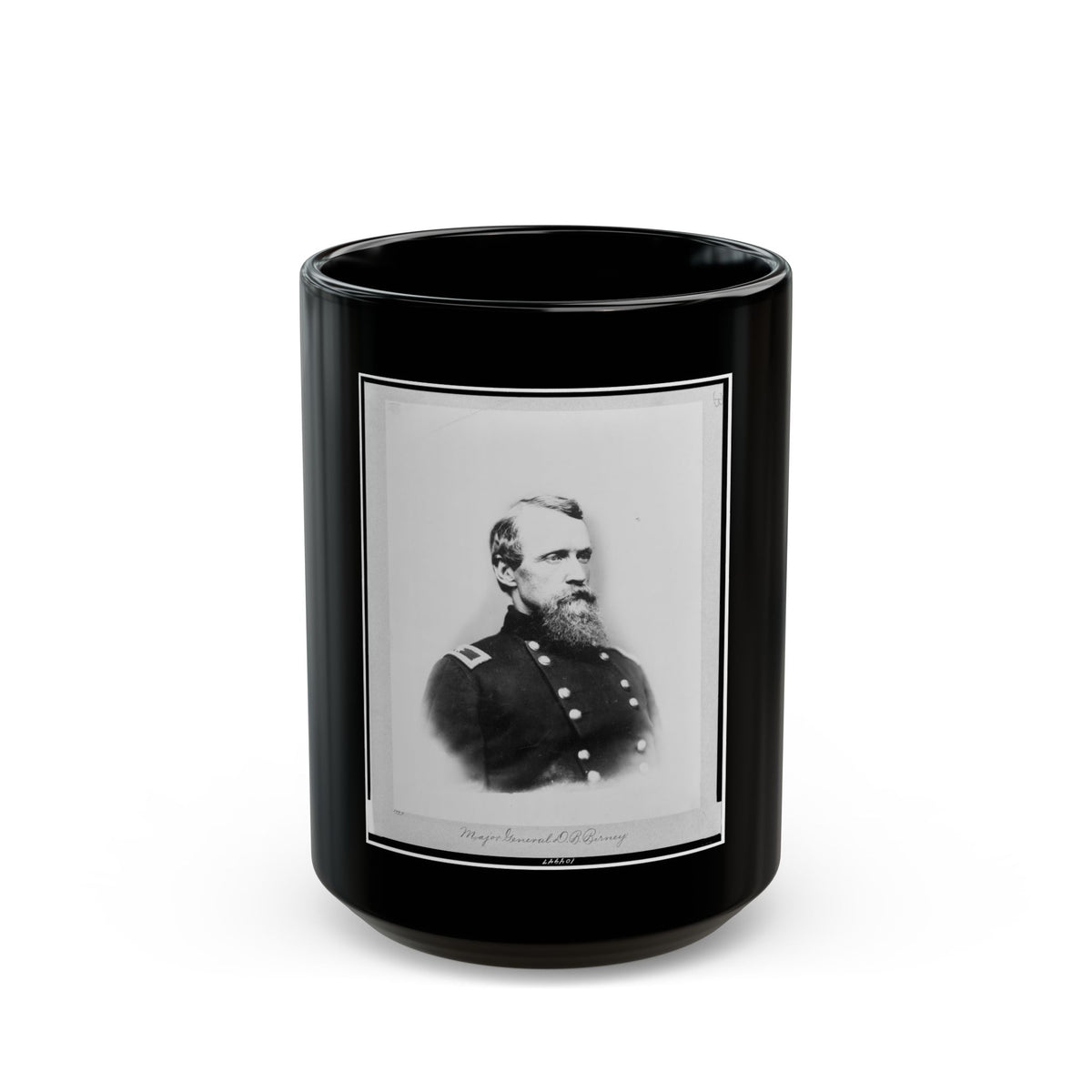 Major General D.B. Birney, Head-And-Shoulders Portrait, Facing Right (U.S. Civil War) Black Coffee Mug