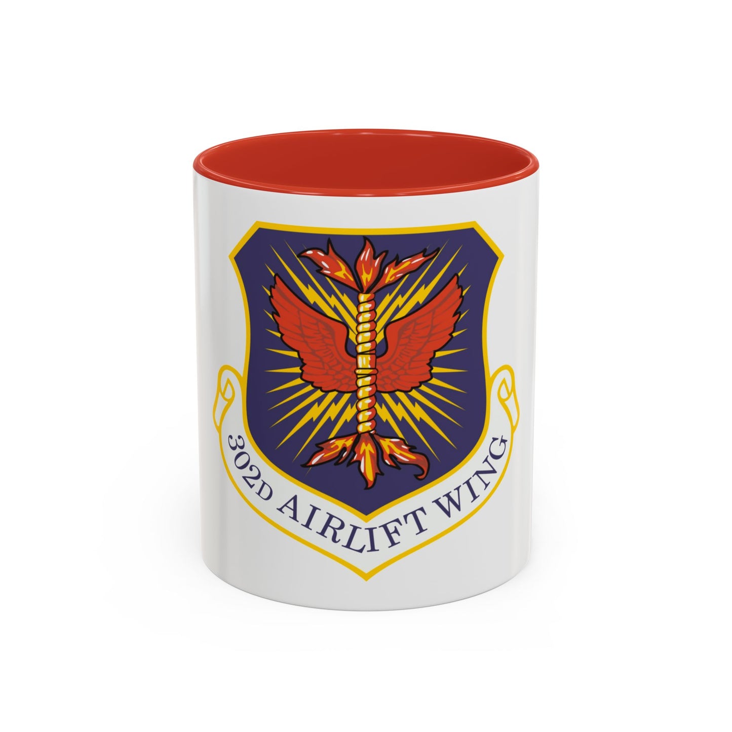 302d Airlift Wing (U.S. Air Force) Accent Coffee Mug