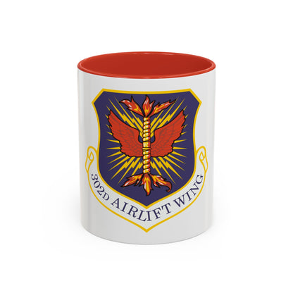 302d Airlift Wing (U.S. Air Force) Accent Coffee Mug