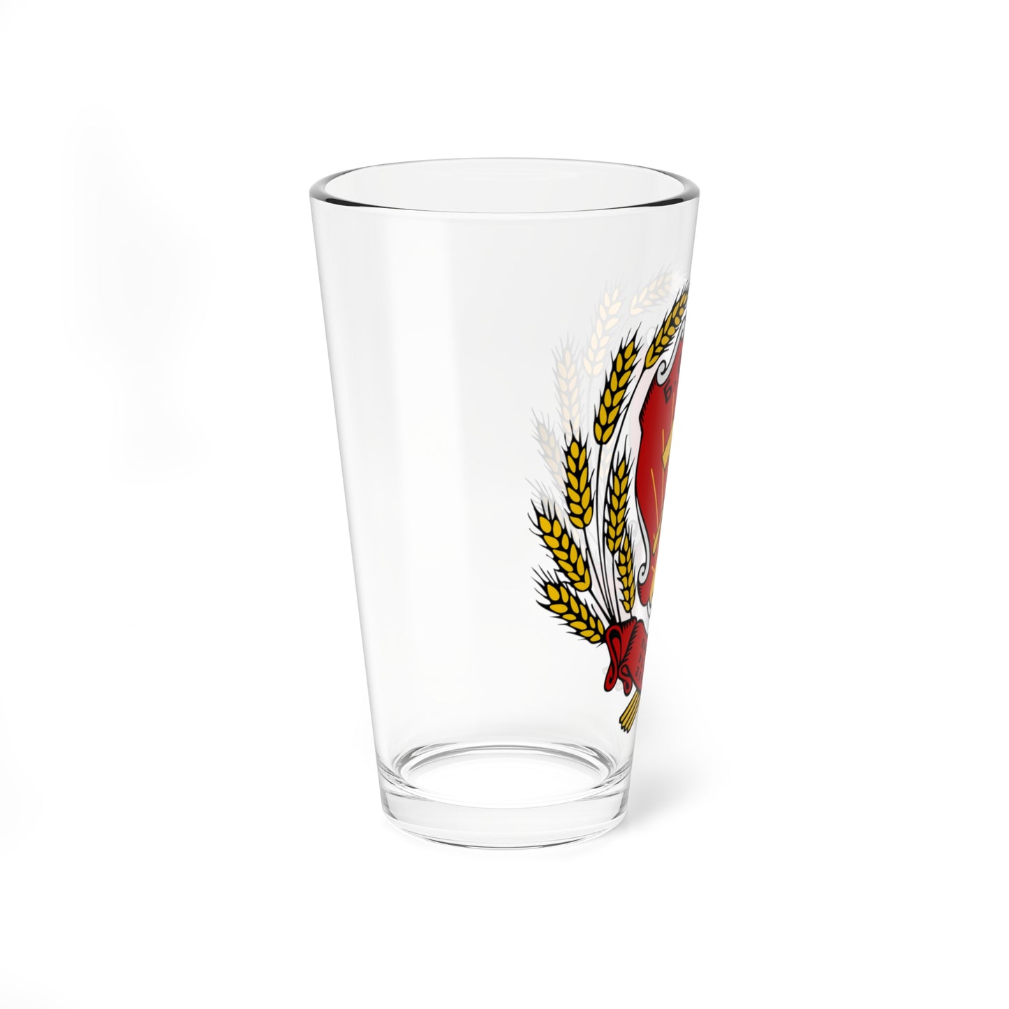 Emblem of the Byelorussian SSR 1920 (Russia) (Coat of Arms) Pint Glass 16oz