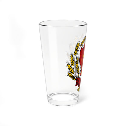 Emblem of the Byelorussian SSR 1920 (Russia) (Coat of Arms) Pint Glass 16oz