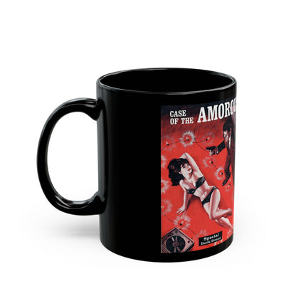 Case of the Amorous Nudes, Stag magazine, December 1963 - Black Coffee Mug-Go Mug Yourself