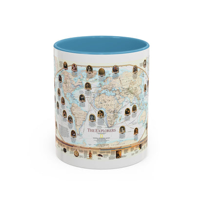World Map - Explorers (1998) (Map) Accent Coffee Mug