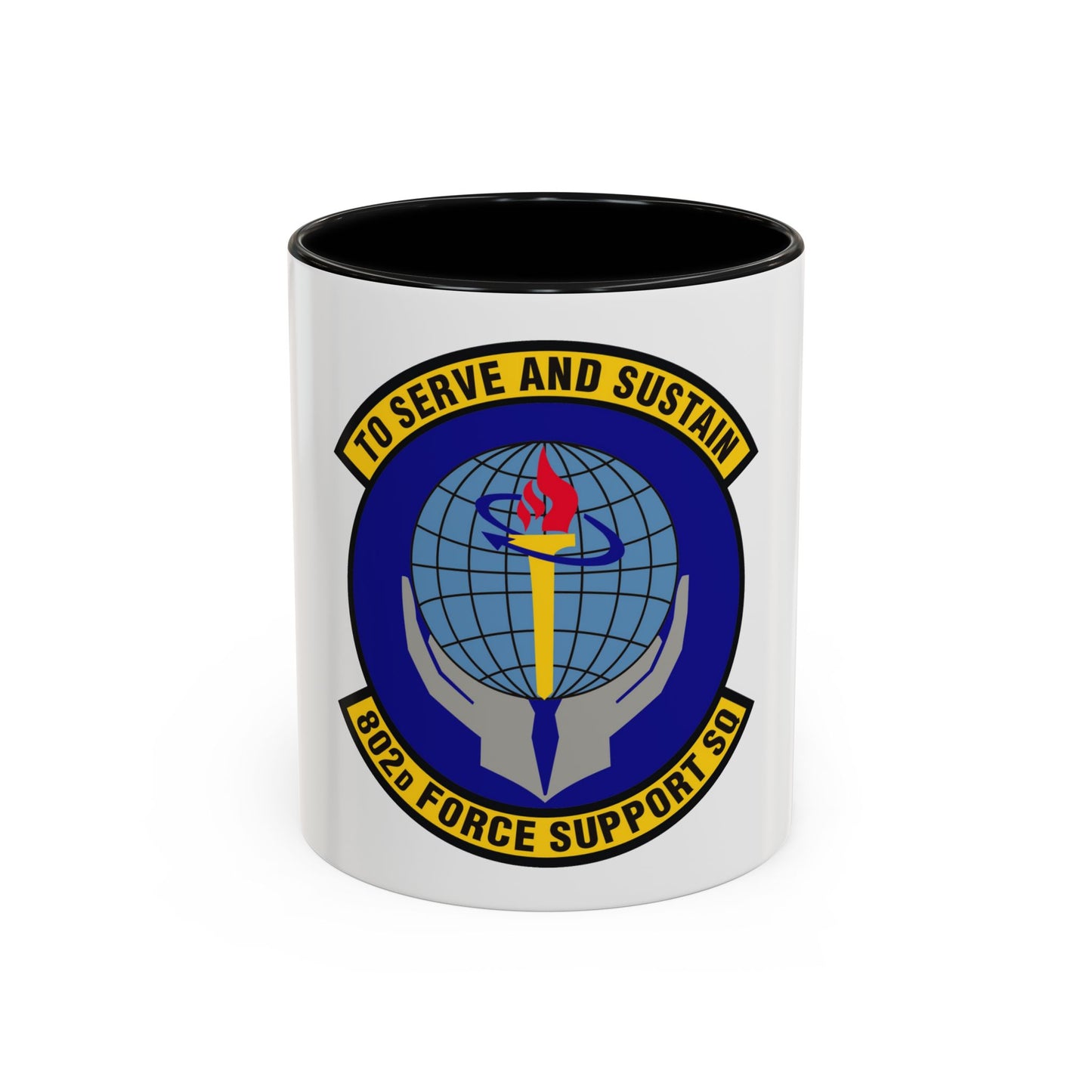 802d Force Support Squadron (U.S. Air Force) Accent Coffee Mug