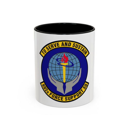802d Force Support Squadron (U.S. Air Force) Accent Coffee Mug