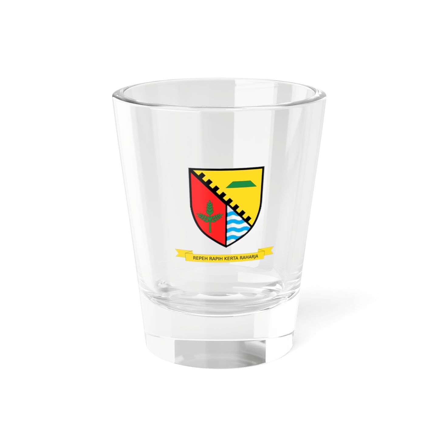 Lambang Kabupaten Bandung Bandung (Indonesia) (Coat of Arms) Shot Glass 1.5oz