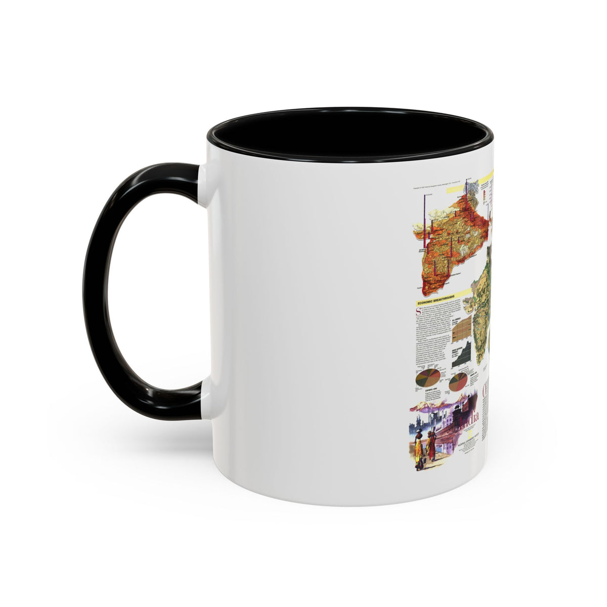 India (1997) (Map) Accent Coffee Mug
