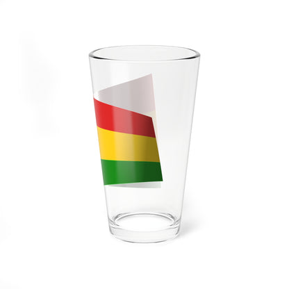 Bolivia Flag - iconic waving (Bolivia) Pint Glass 16oz