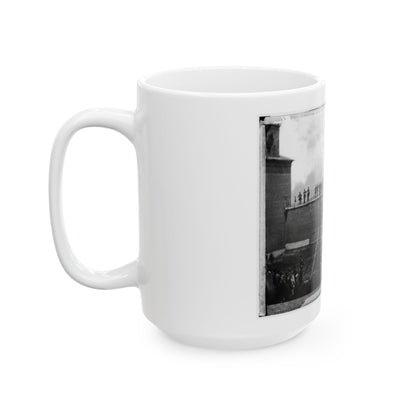 Washington, D.C. Adjusting The Ropes For Hanging The Conspirators (U.S. Civil War) White Coffee Mug