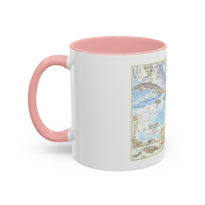 West Indies (1954) (Map) Accent Coffee Mug