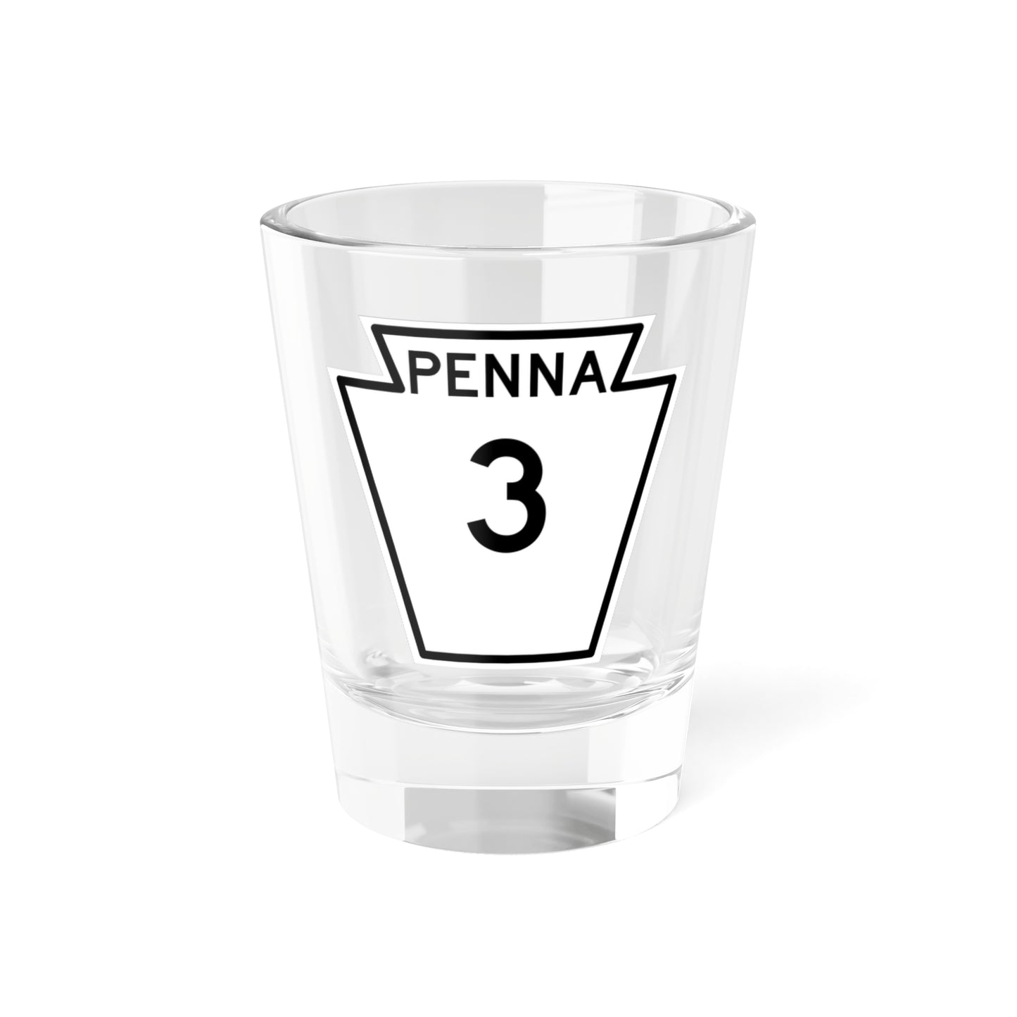 PA-3 1948 (Pennsylvania) (Road Sign) Shot Glass 1.5oz