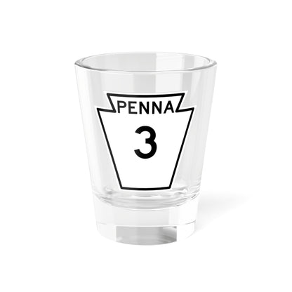 PA-3 1948 (Pennsylvania) (Road Sign) Shot Glass 1.5oz