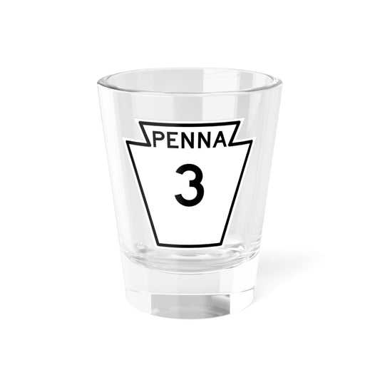 PA-3 1948 (Pennsylvania) (Road Sign) Shot Glass 1.5oz