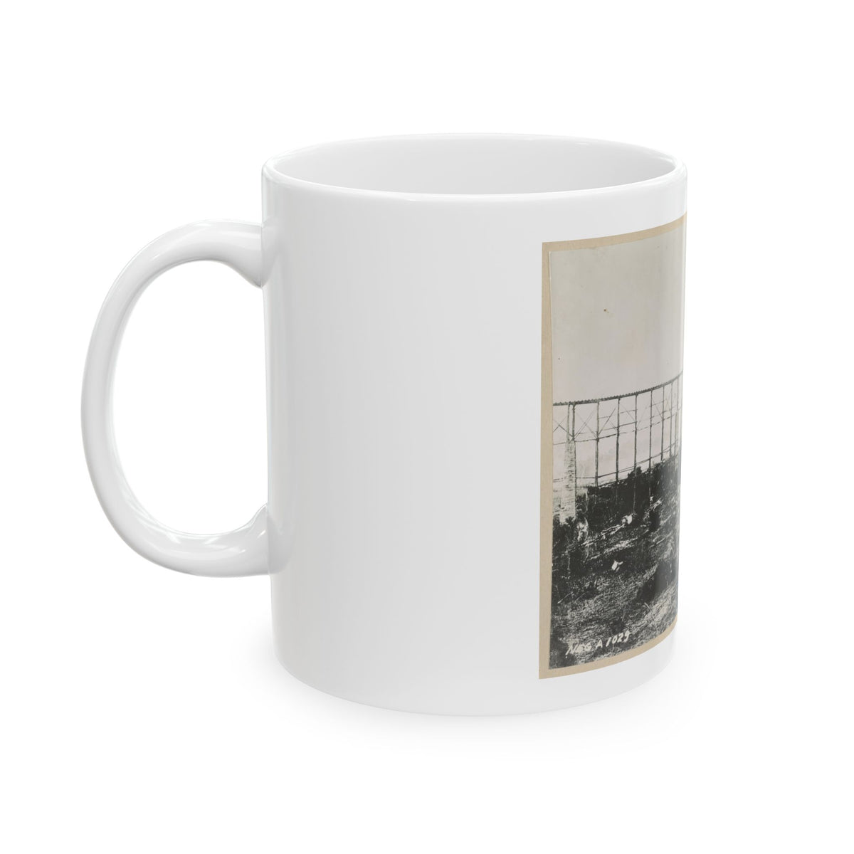 Bridge Over Running Water Creek Destroyed During The Civil War (U.S. Civil War) White Coffee Mug