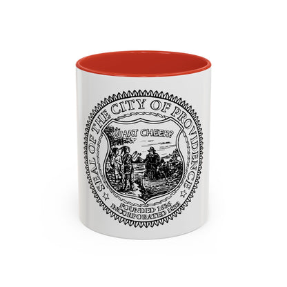 Seal of Providence Rhode Island - Accent Coffee Mug