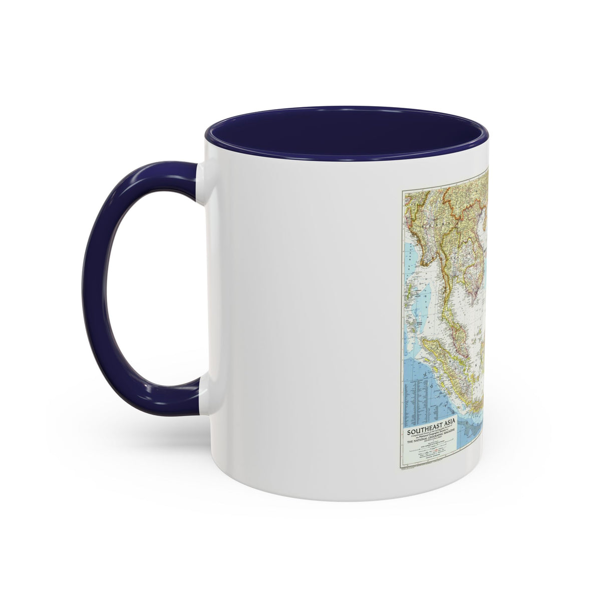 Asia - Southeast (1955) (Map) Accent Coffee Mug