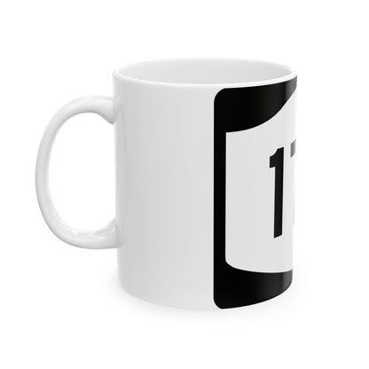 NY-17E (New York) (Road Sign) White Coffee Mug