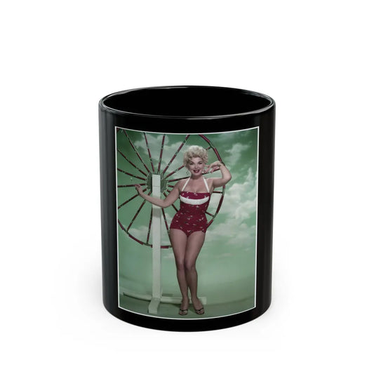 Barbara Nichols #579 - 8x10 Color Full Body Re-Strike Pin-Up Photo from 50's (Vintage Female Icon) Black Coffee Mug-11oz-Go Mug Yourself