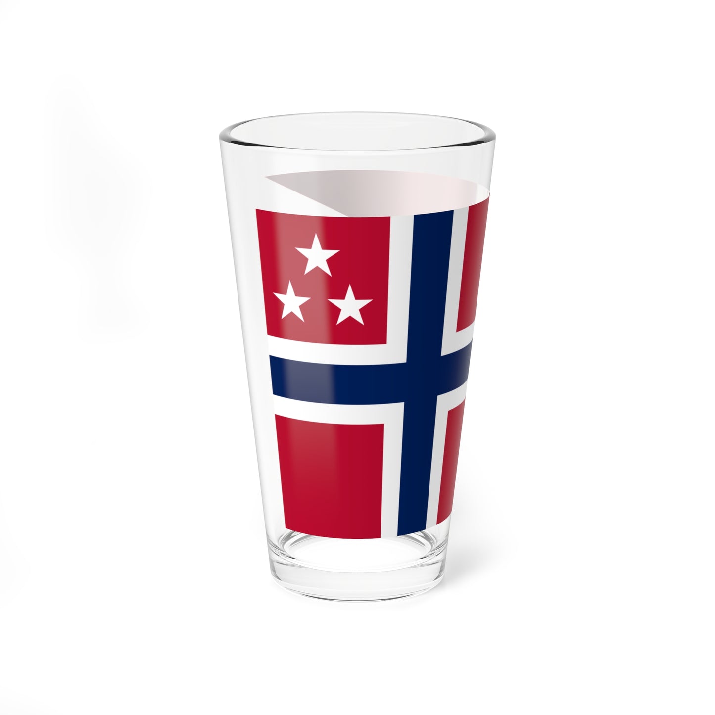 Rank Flag of a Vice Admiral of the Royal Norwegian Navy (Norway) Pint Glass 16oz