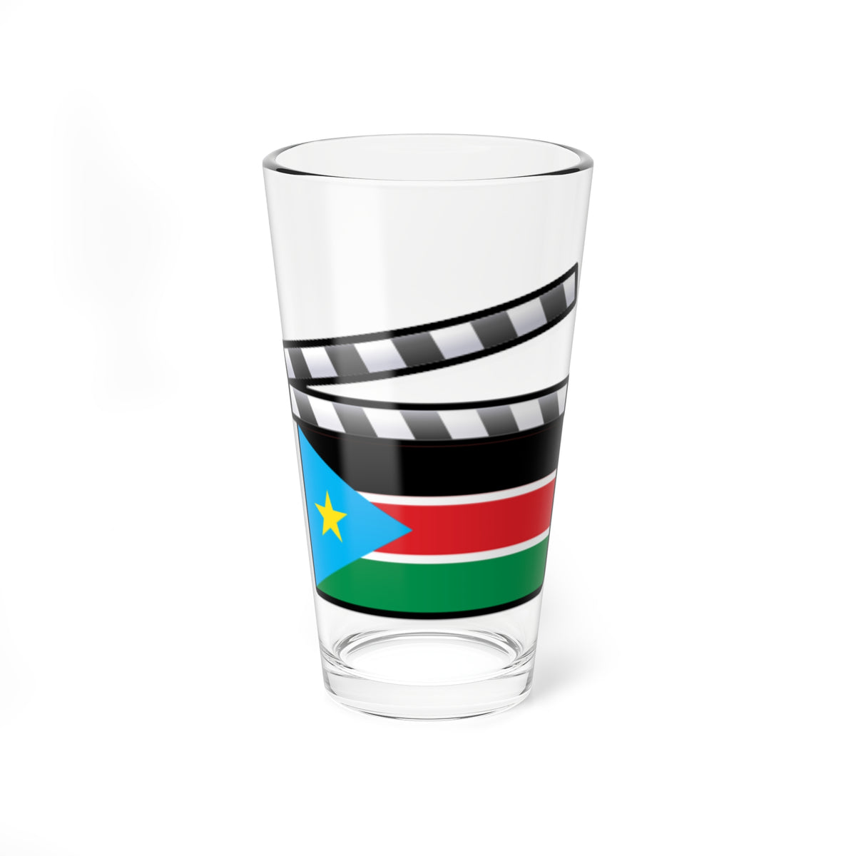 South Sudan film clapperboard (South Sudan) Pint Glass 16oz