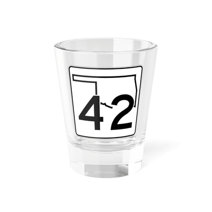 Oklahoma State Highway 42 (Oklahoma) (Road Sign) Shot Glass 1.5oz