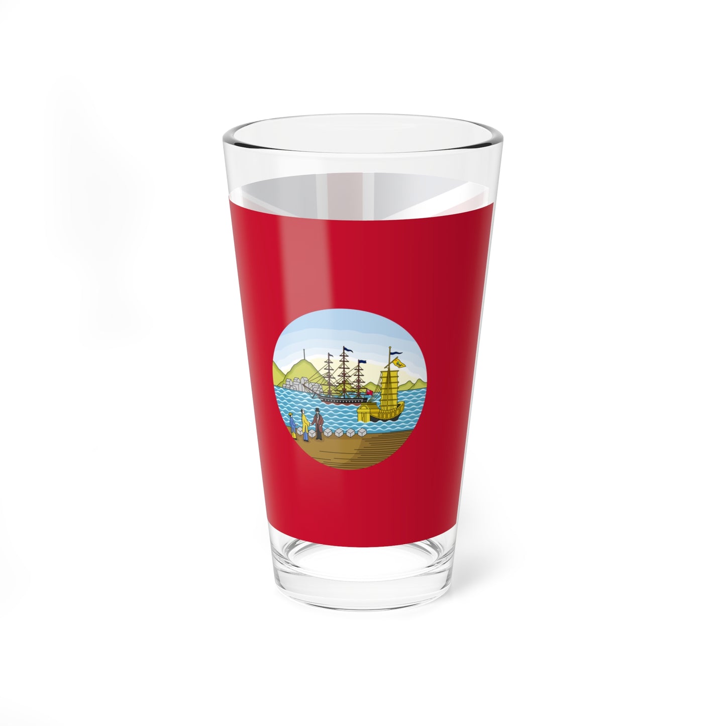 Flag of Hong Kong 1876-1955 unofficial Red Ensign (China) Pint Glass 16oz