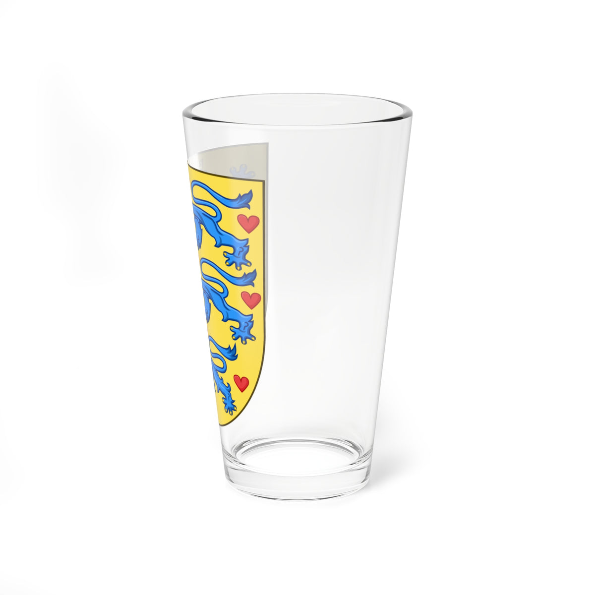 National Coat of arms of Denmark no crown (Denmark) (Coat of Arms) Pint Glass 16oz