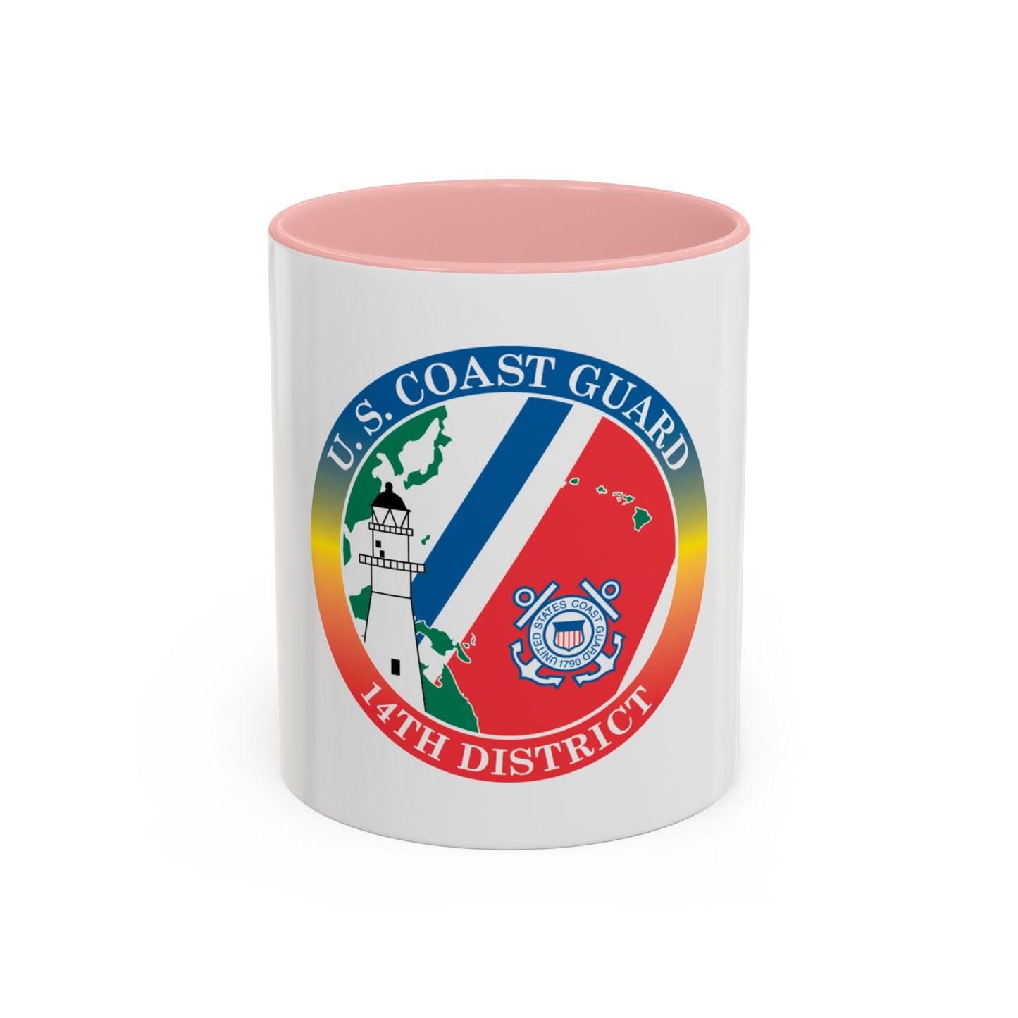 14th CG District (U.S. Coast Guard) Accent Coffee Mug