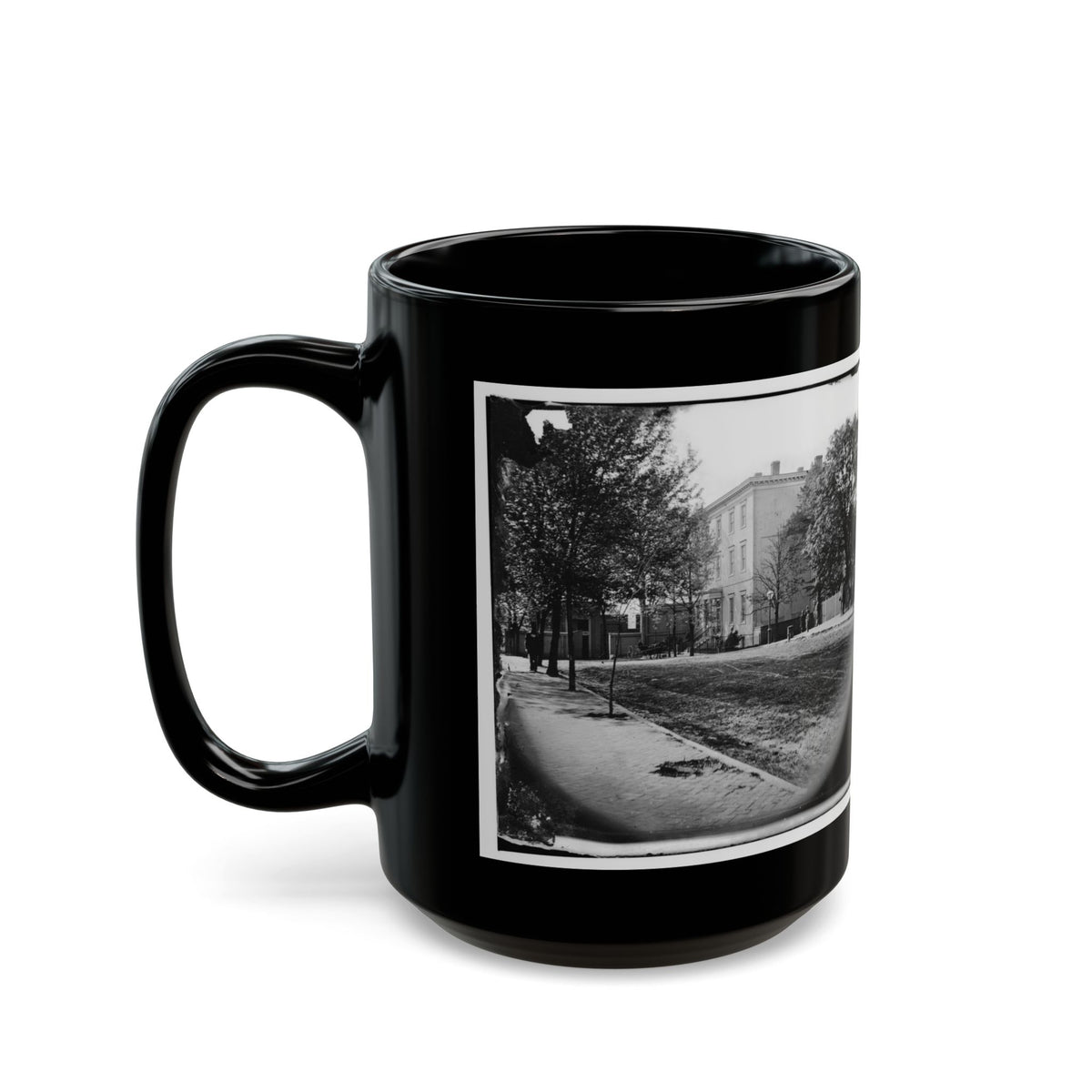 Richmond, Va. Residence Of Jefferson Davis (1201 East Clay Street) (U.S. Civil War) Black Coffee Mug