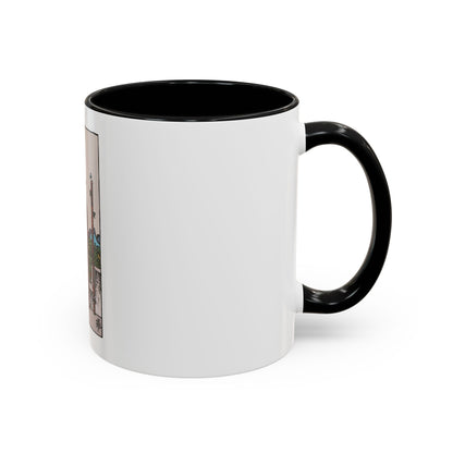 The 2 of Wands (Tarot Card) Accent Coffee Mug