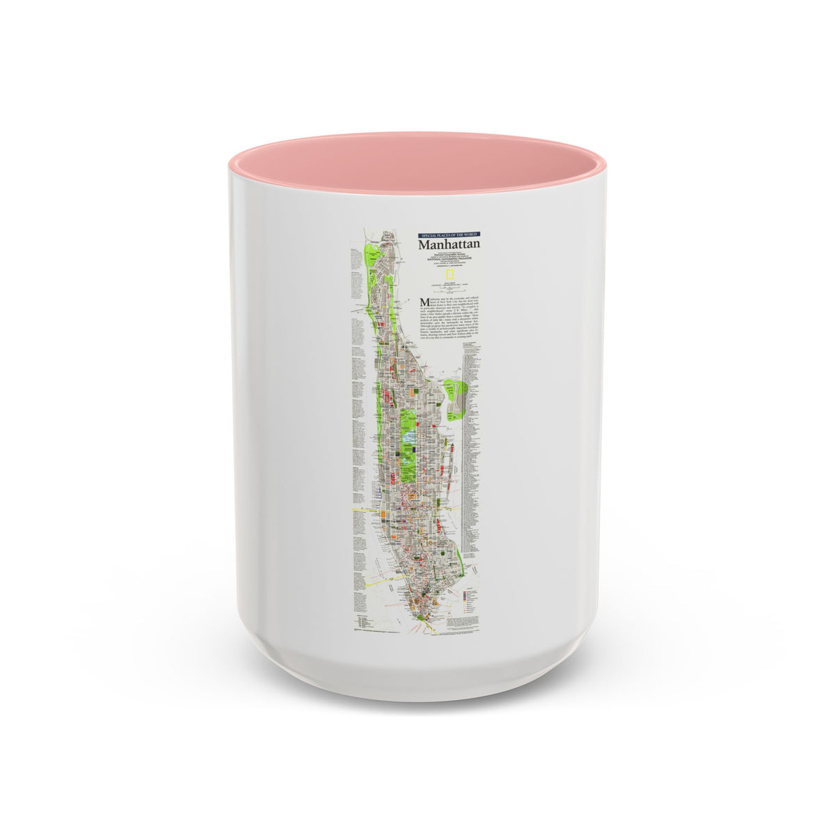 USA - Manhattan (1990) (Map) Accent Coffee Mug