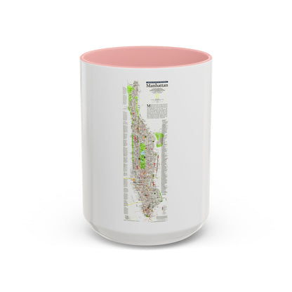 USA - Manhattan (1990) (Map) Accent Coffee Mug