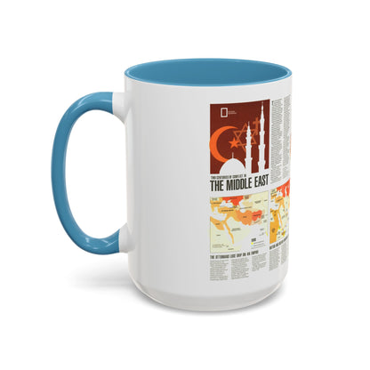Middle East - Two Centuries of Conflict (1980) (Map) Accent Coffee Mug