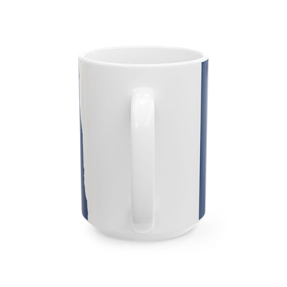 Flag-map of North Dakota (United States) White Coffee Mug