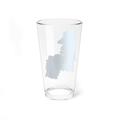 Flag-map of Sumy Oblast (Ukraine) Pint Glass 16oz