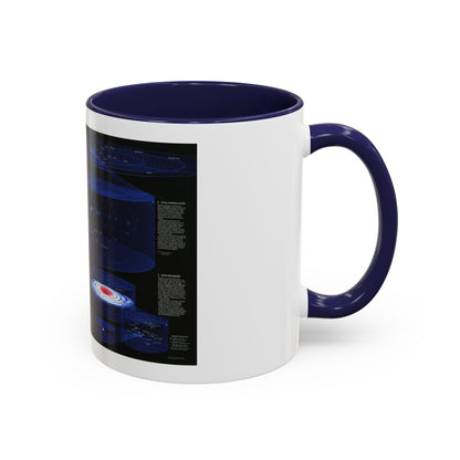 Space - The Universe - Through Time and Space (1983) (Map) Accent Coffee Mug