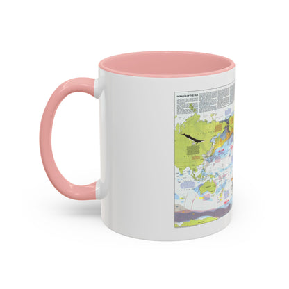 Great Whales, Migration and Range (1976) (Map) Accent Coffee Mug