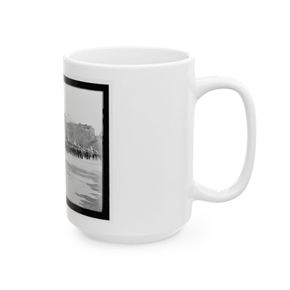 A Large Post In The Great Parade (U.S. Civil War) White Coffee Mug