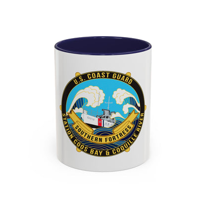 USCG Station Coos Bay (U.S. Coast Guard) Accent Coffee Mug