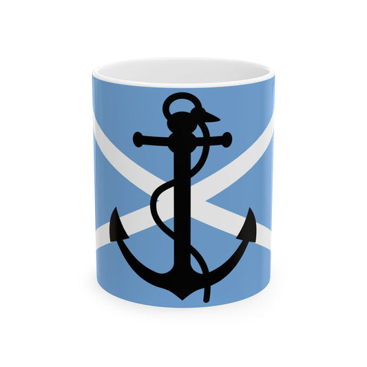House flag of the Argentine Shipping Lines Company ELMA (Argentina) White Coffee Mug