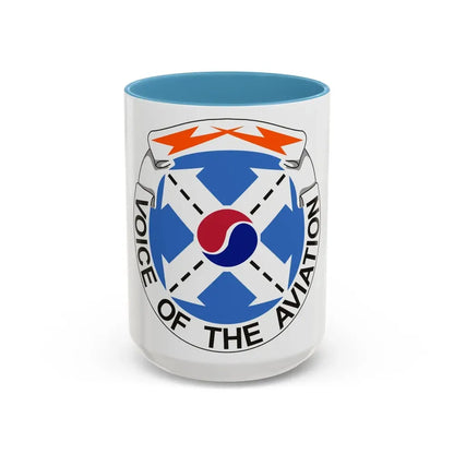 125th Air Traffic Control Battalion (U.S. Army) Accent Coffee Mug 15oz Light Blue - Go Mug Yourself