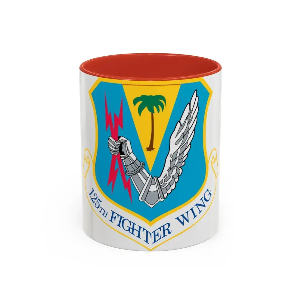 125th Fighter Wing (U.S. Air Force) Accent Coffee Mug 11oz Red - Go Mug Yourself